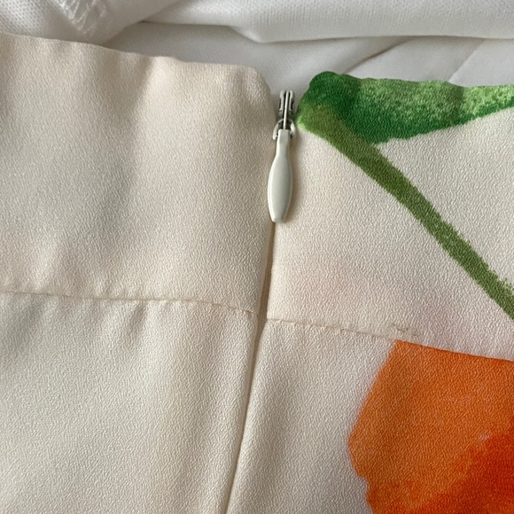 White House Black Market Orange Floral Jumpsuit Size 14 - Picture 4 of 13